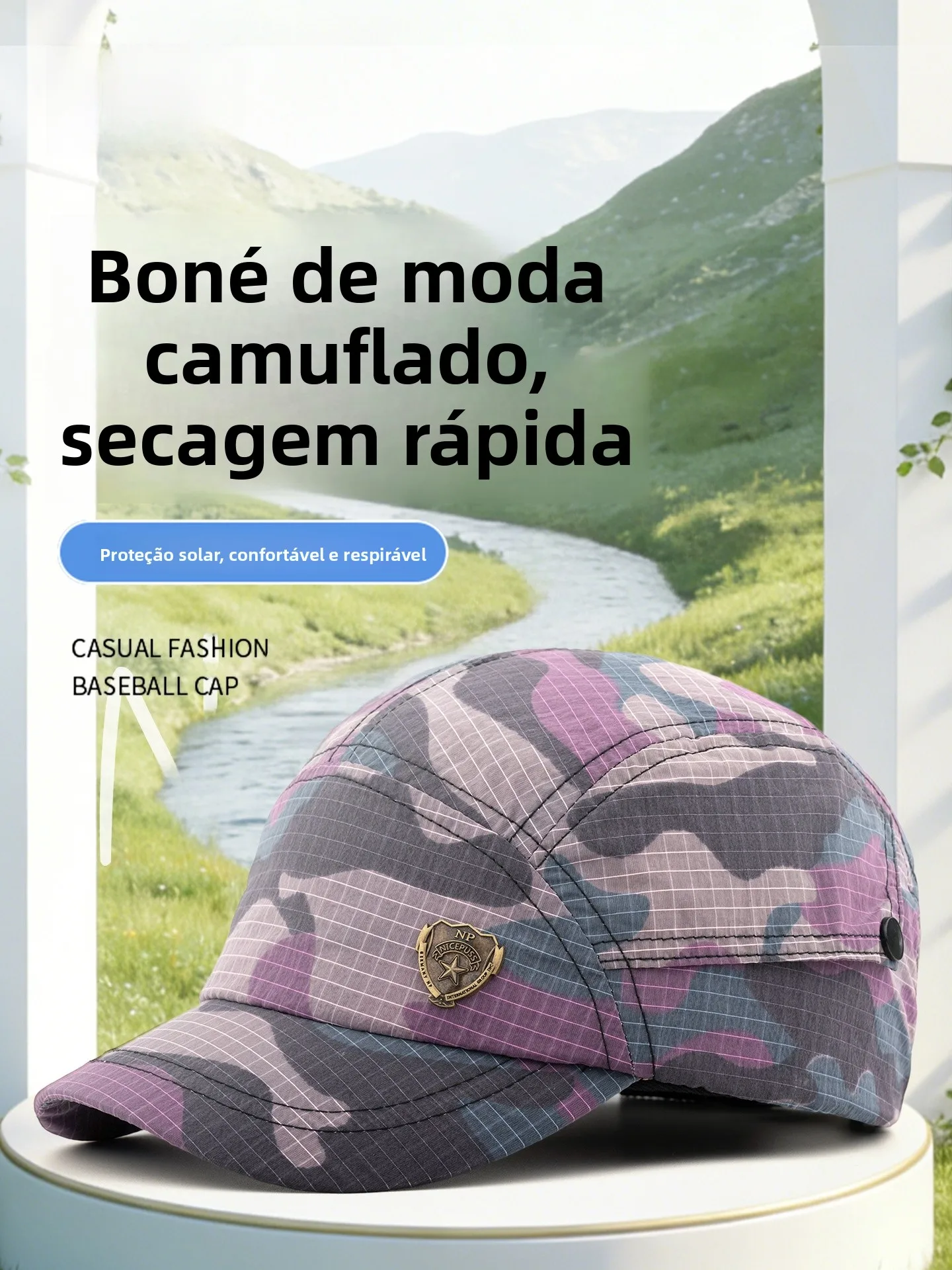 camouflage-baseball-cap-men's-summer-thin-breathable-sunshade-hat-women's-versatile-fashionable-outdoor-cap-nylon-quick-drying