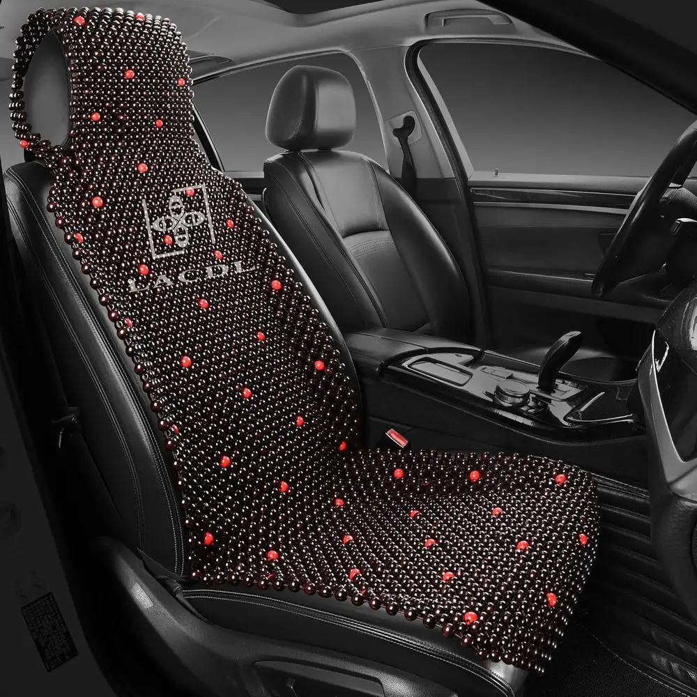 Beaded Seat Covers for Truck, Trailer, Van, RV, Car Seat Cooling Cover, Auto Ventilated Seat Cushion, Wood Breathable Car Seat B