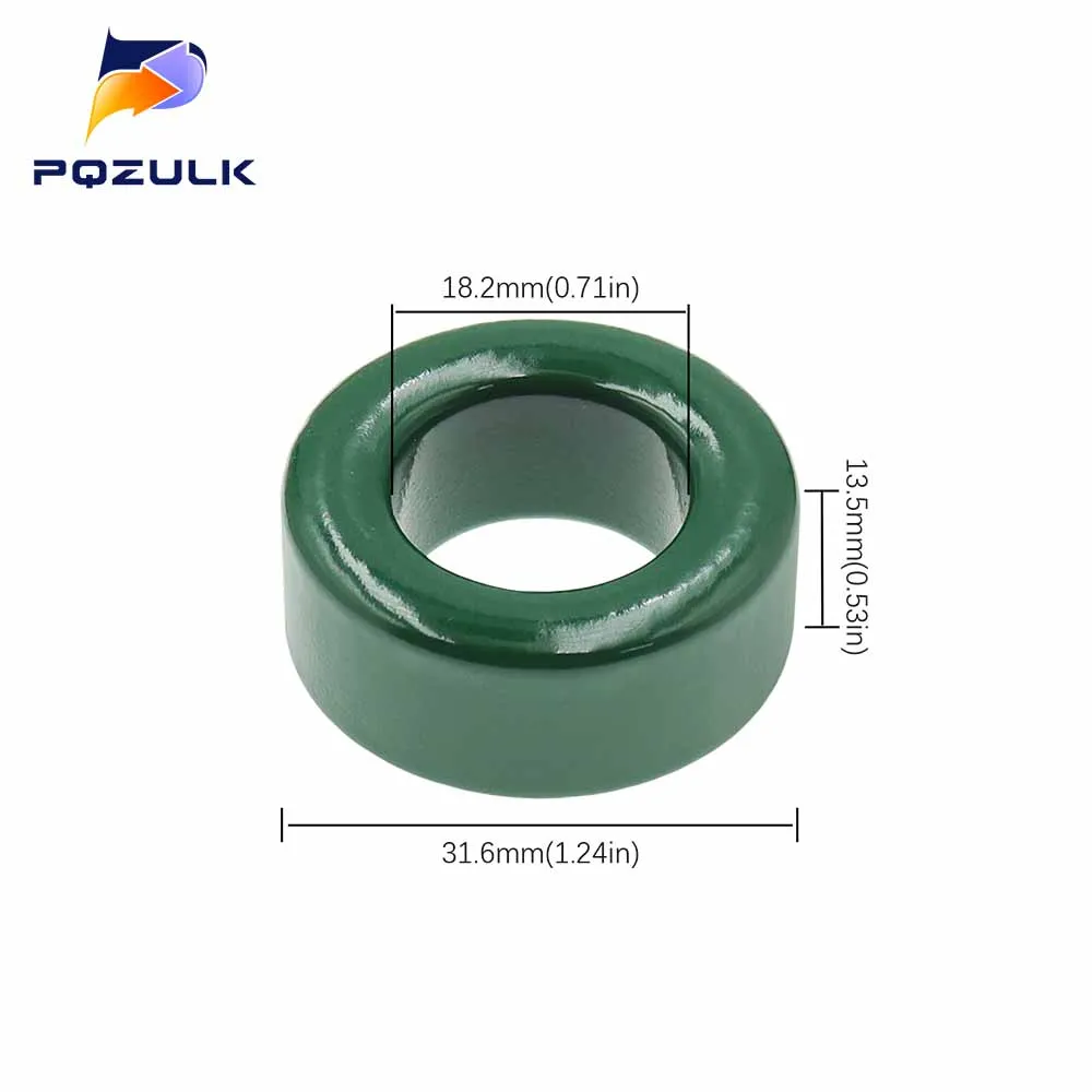 2PCS 31x19x13mm Green Iron Toroid Ferrite Core Used Widely in Inductors Power Transformers Welding Transformers