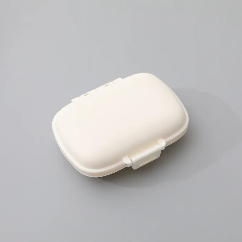 Portable 8-Compartment Sealed Medicine Box Moisture-Proof One Week Pill Box Packaging And Storage Wheat Medicine Box