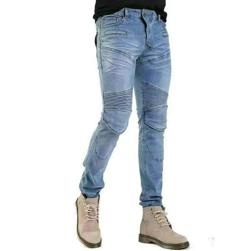 Đi Xe Máy Quần Jean Volero PK-718 Motocross Bảo Vệ Quần Đầu Máy Xe Lửa Thường Ít Slim Thun Cao Cấp Quần Với Bánh Răng