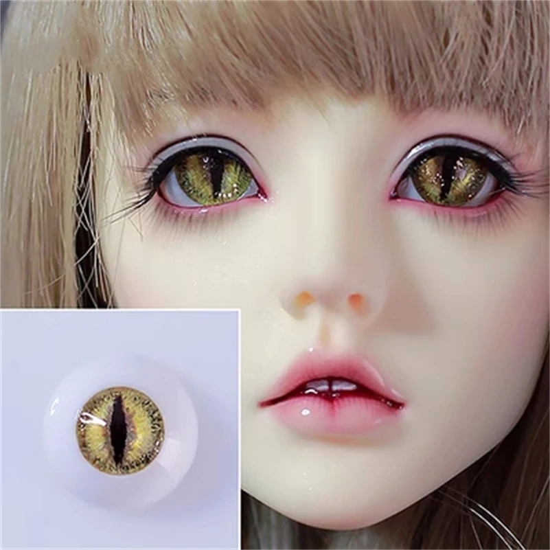 BJD doll simulation eye ball size fashion pressure eye ball 12mm14mm16mm18mm animal pupil new eye ball Vulcan red iceberg blue