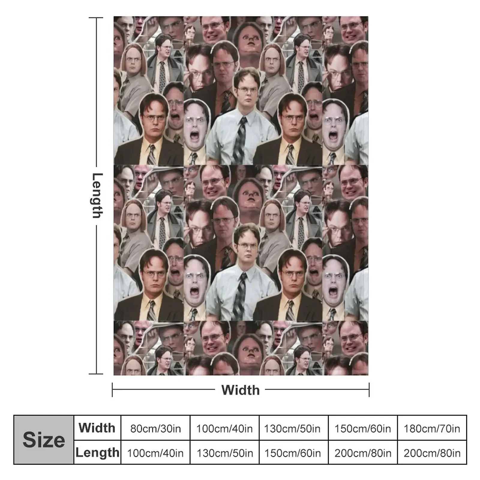 Dwight Schrute - The Office Throw Blanket Bed Fashionable Moving Designers Blankets