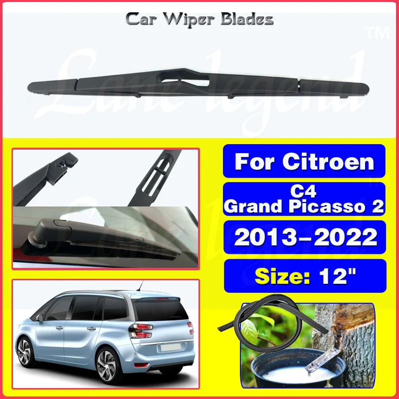 

12" Rear Wiper Blade For Citroen C4 Grand Picasso 2 2013 - 2022 Windshield Windscreen Tailgate Window Rain Brush Car Accessories