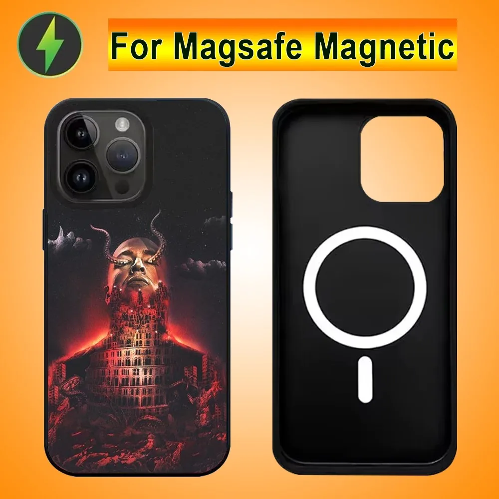 Russian Rapper Oxxxymiron Phone Case For IPhone 15 14 13 Pro Max 11 12 Mini Alex Mirror For Magsafe Wireless Charging Cover