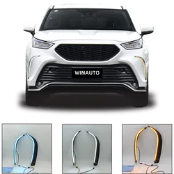 2PCS LED DRL For Toyota Highlander XSE 2021 2022 LED Daytime Running Light Yellow Turn Signal Fog lamp