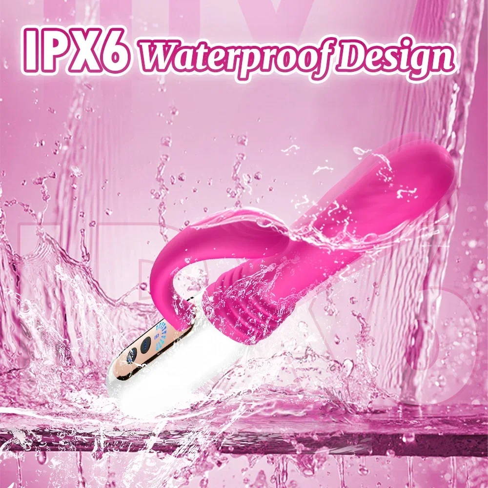 SCTelescopic Vibrator Automatic Dildo Gun Double Head Clitoral G-Spot Stimulation Female Masturbator Sex Machine Adult Sex Toy