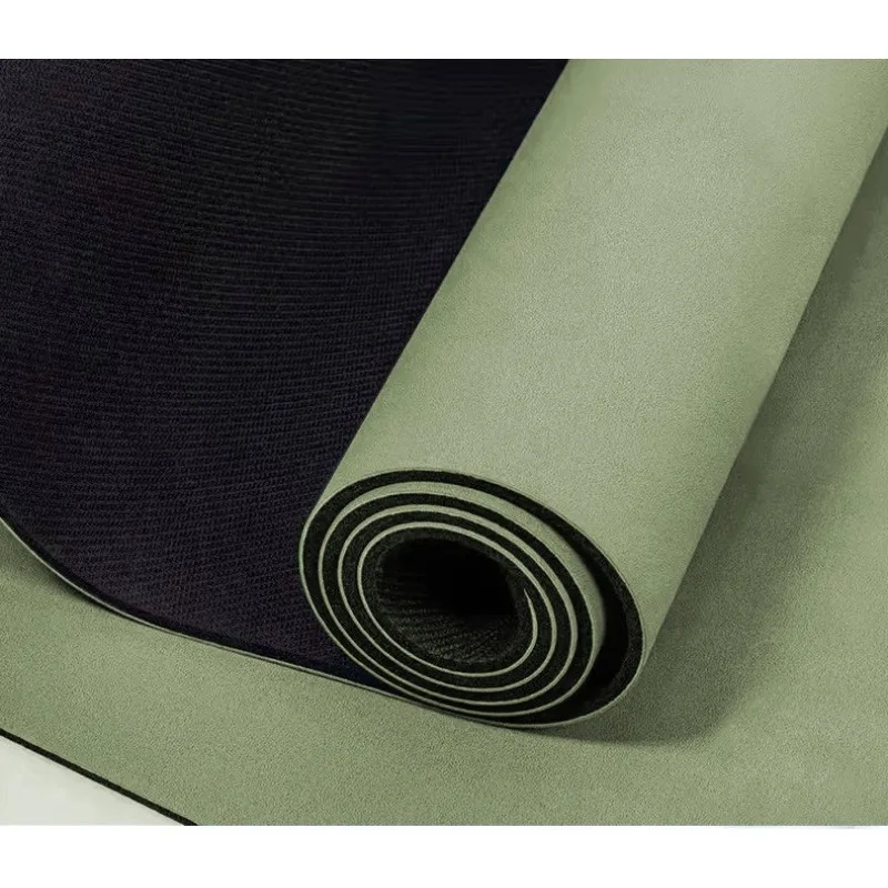 

181×66 cm Double-sided Non-slip Yoga Mat, Semi-circular Matte PU Rubber, Green Mat with No Lettering