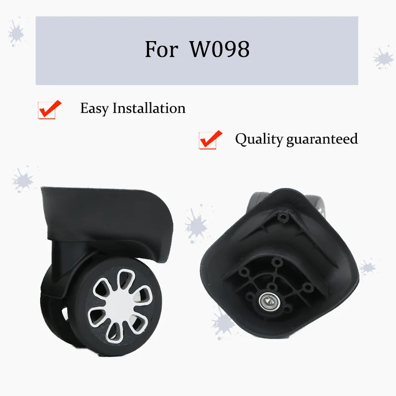 

For W098 Luggage Replacement Wheels Ultra-Quiet Wear-Resistant Rubber 360-Degree Rotation Anti-Slip & Wear-Resistant
