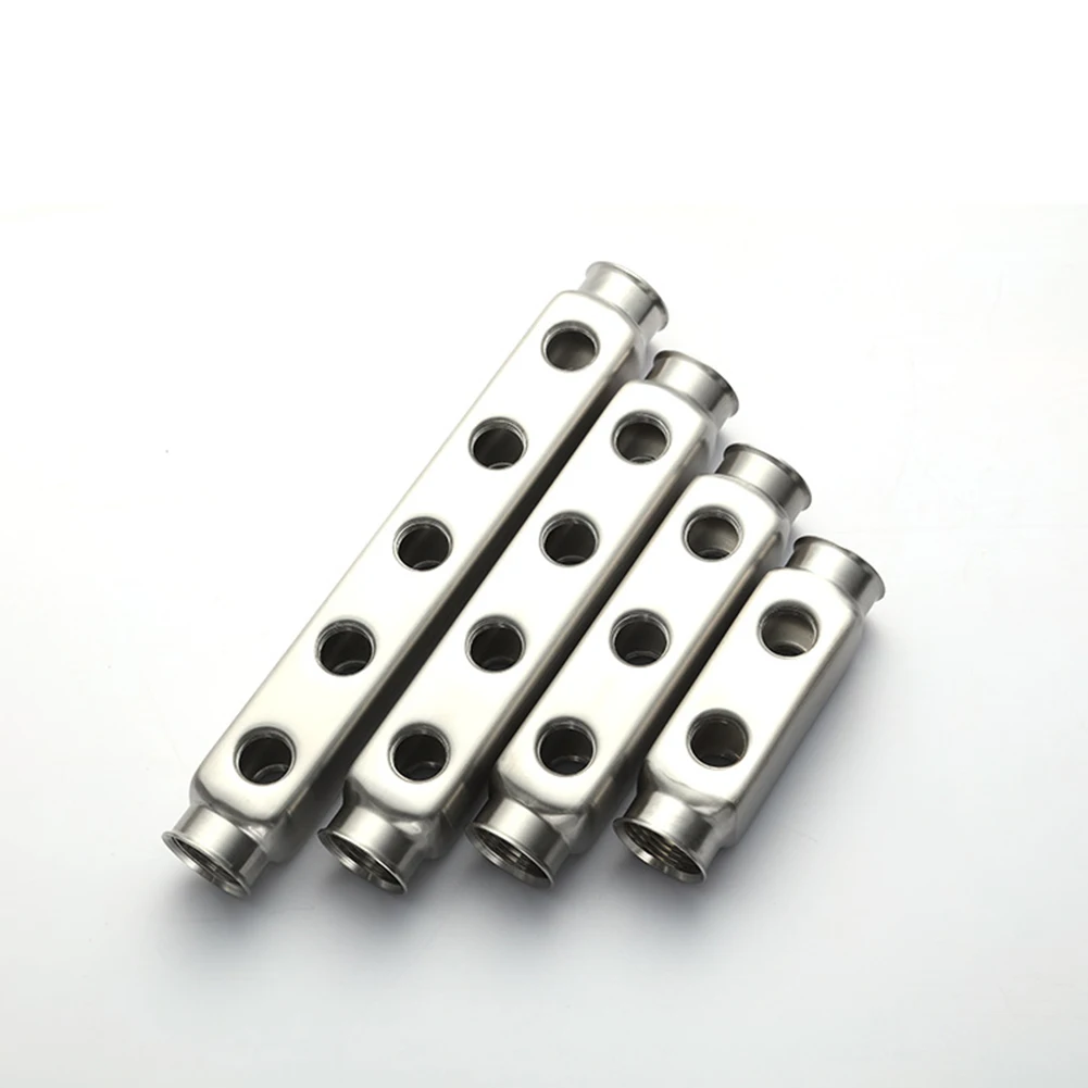304 Stainless Steel Underfloor Heating Distribution Manifold Pipe 50mm Outlet For G1 DN25 High Pressure Water Divider Bar