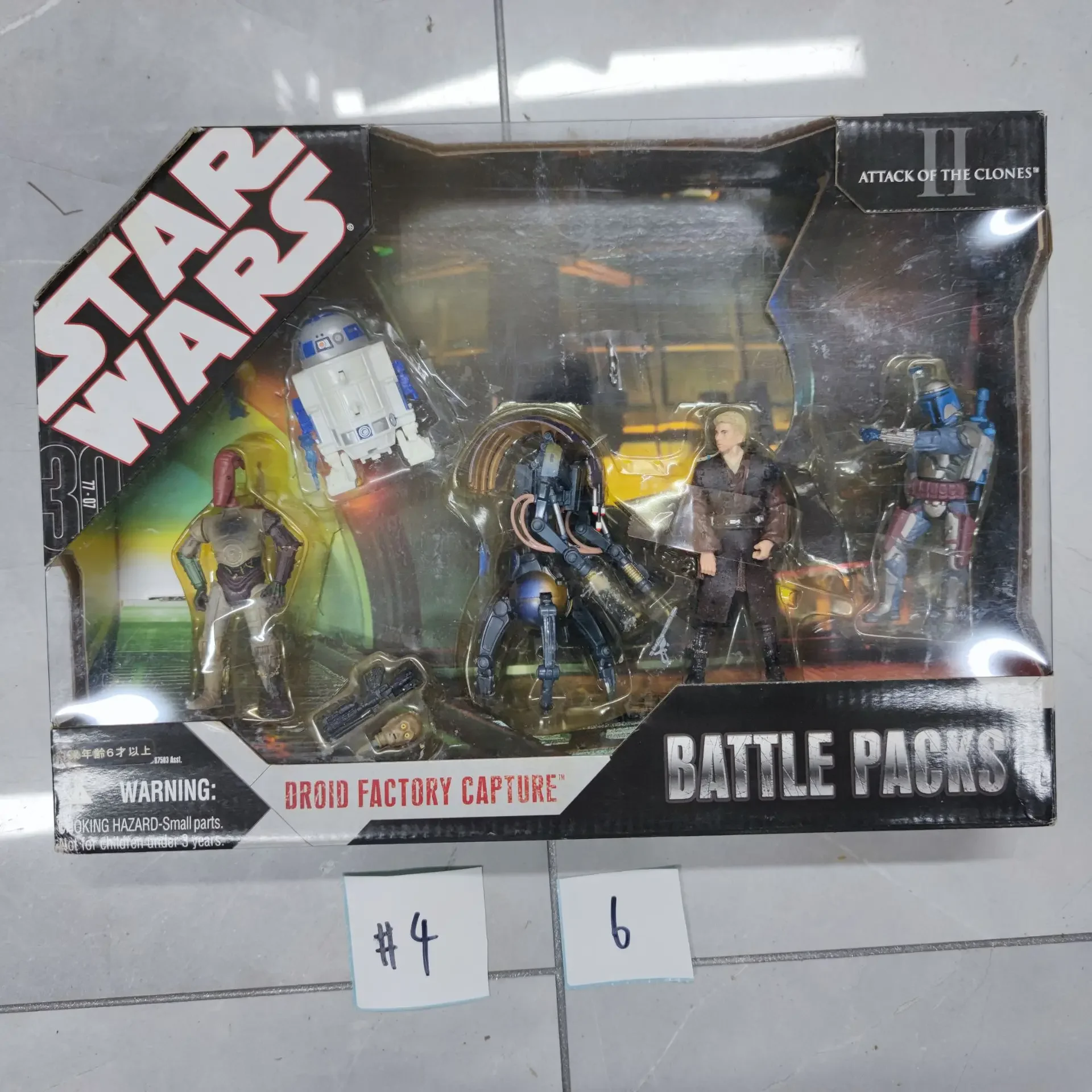 مجموعة حزم معركة حرب النجوم جيدي سيث كلون تروبر درويد المتمردين 3.75 بوصة صندوق شخصية الحركة التالفة #2