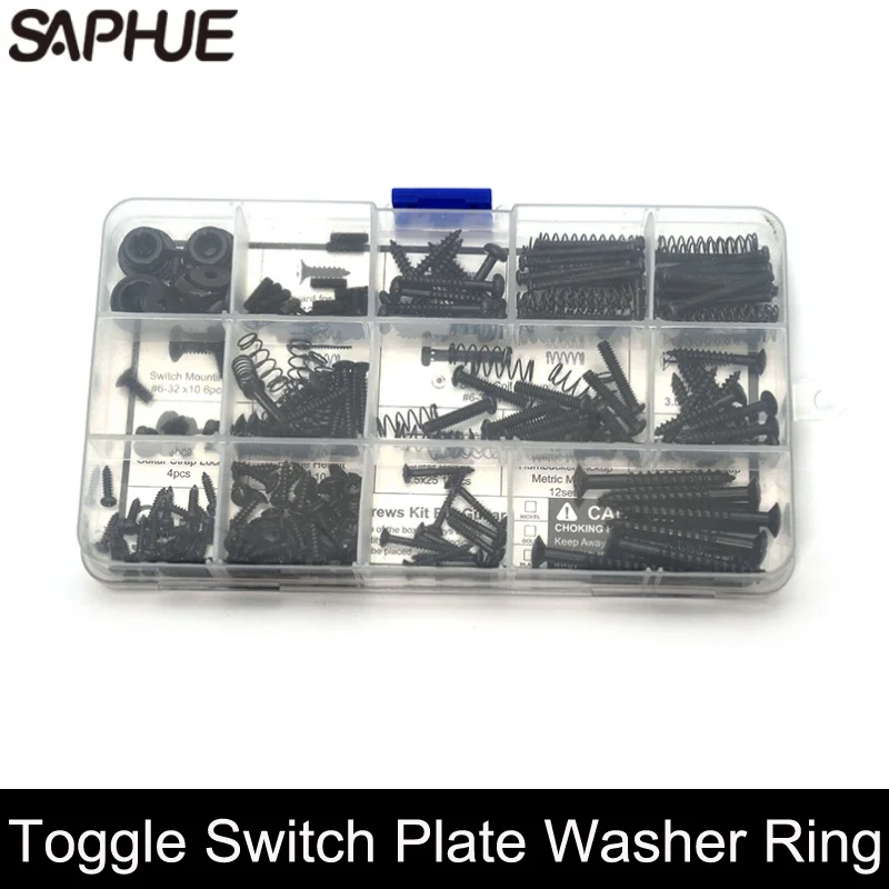 Guitar Screws & Spring & Strap Button Kit, 15 Kinds for Neck Plate Tuning Humbucker Single Coil Pickup Bridge Selector Switch