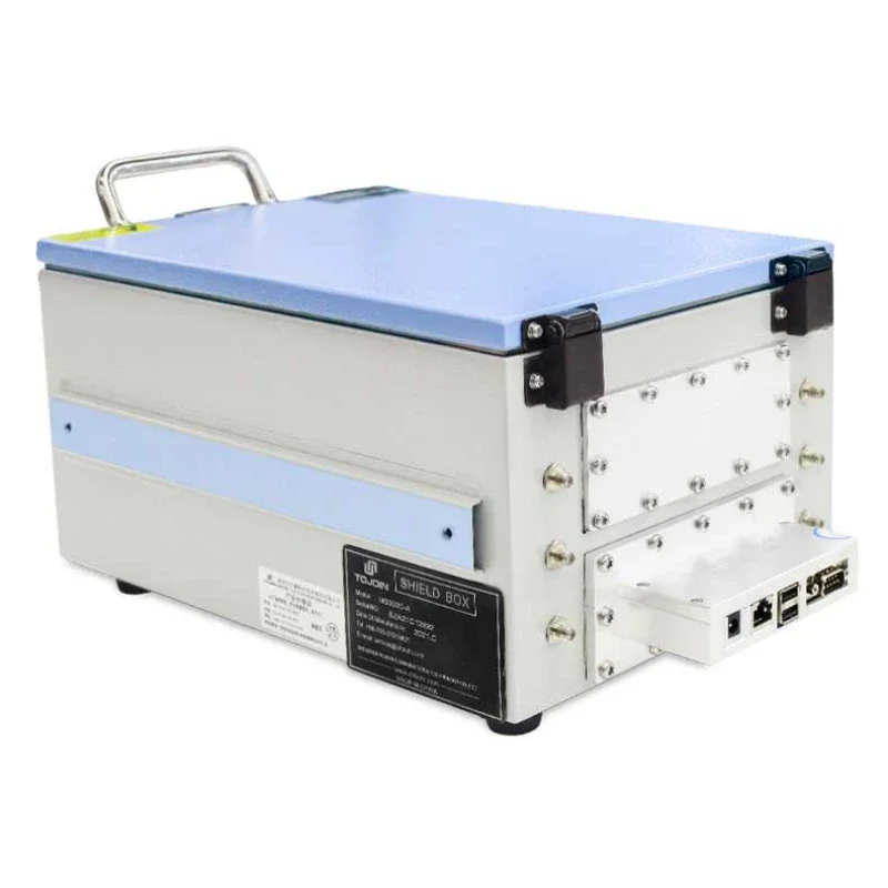

Hot selling 0.8~6GHZ mobile audio EMI wifi 4g 5g GSM phone testing manual rf shield box