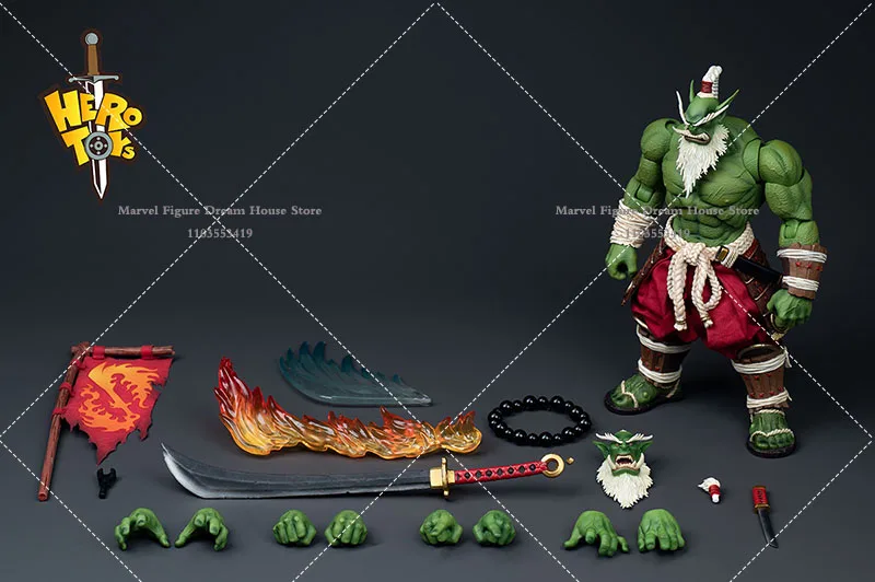 In Stock Hero toys 1/12 Scale Collectible Blademaster Orc Swordsmen Samuro 6Inch Male Action Figure Model Full Set Doll Toys