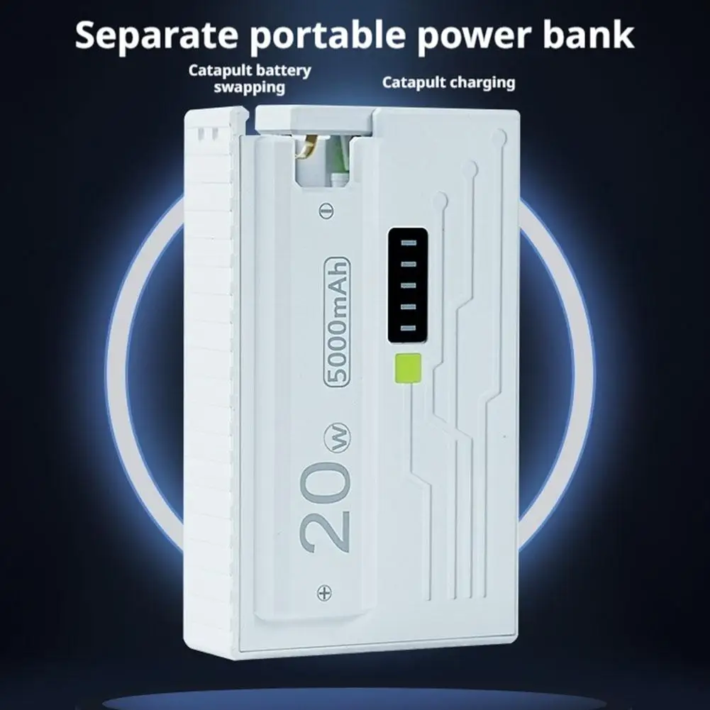 

New Fast-Charging One-Click Battery Swap 21700 Power Bank Kit 20w Mobile Phone Not Including Batteries