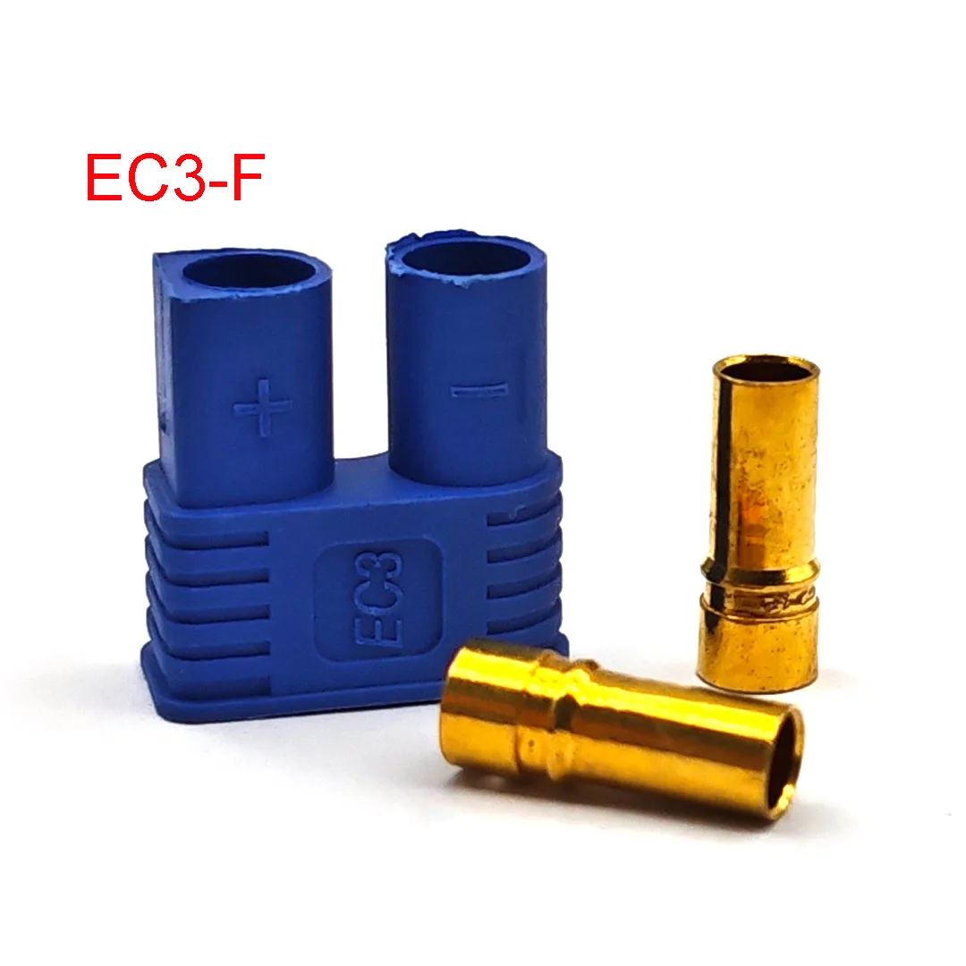 ขั้วต่อแบตเตอรี่แบบ EC3 ตัวผู้ ตัวเมีย ชุบทอง สำหรับแบตเตอรี่ลิโพ RC มอเตอร์ ESC เครื่องบิน รถบรรทุก เรือ