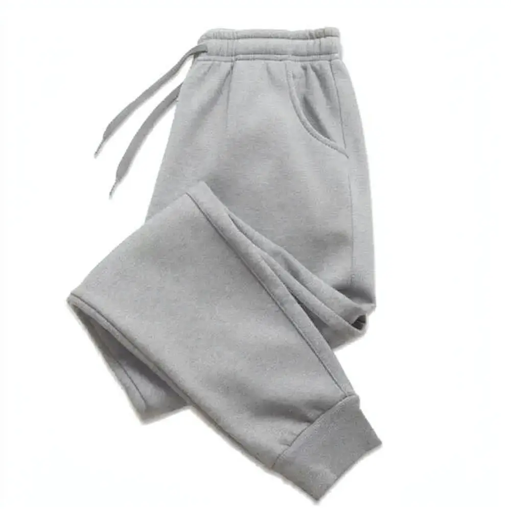 Mens Wool Blend Sweatpants Spring Autumn Casual Joggers Sport Trousers Slim Fit High Waist Stretchy Streetwear Daily Wear