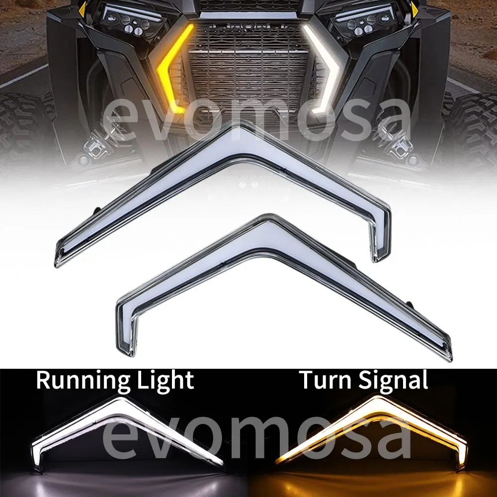 

UTV LED Turn Signal Lights Fang Accent For POLARIS RZR XP 1000 TURBO 2019-2022 Daytime Running Lamp IP67 Front Light Assembly