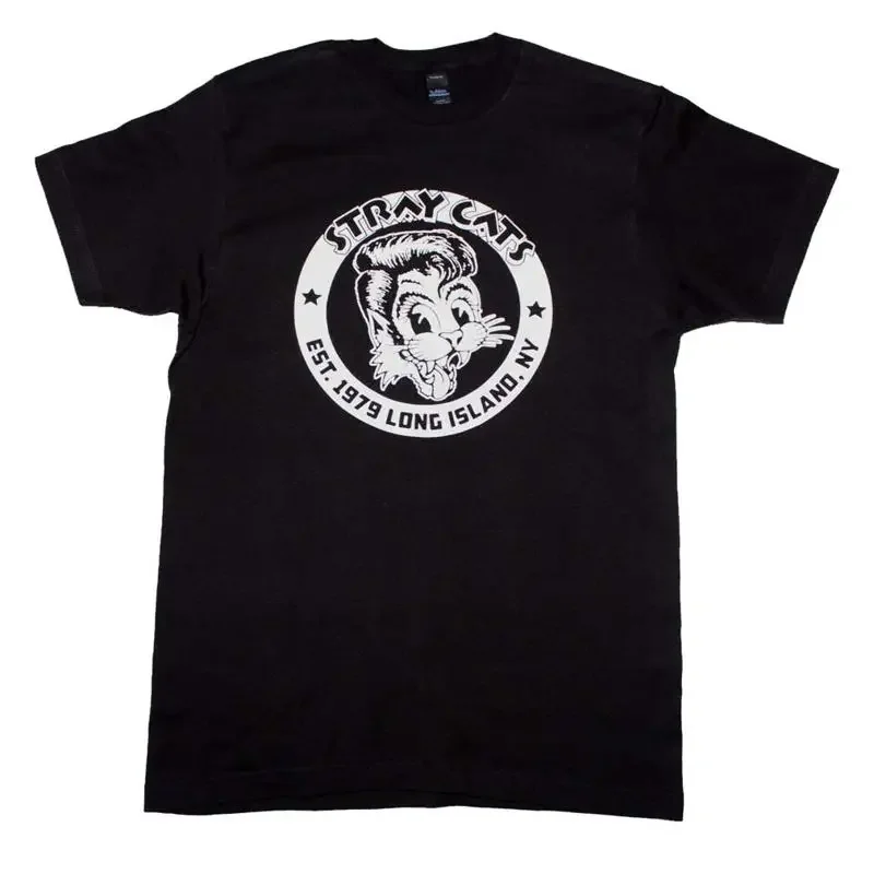 Stray Cats Established 1979 Mens T Shirt Rock And Roll Music Classic Black
