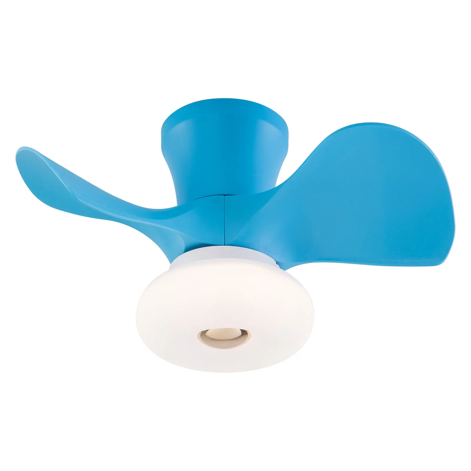 22 pouces 3 couleurs changeantes LED intégrée réversible avec pales ABS ventilateur de plafond Fandelier avec bleu clair