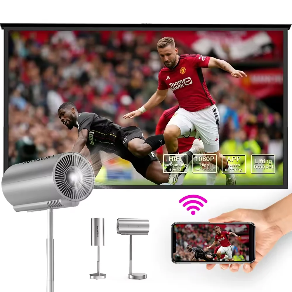 ATB TS-3 Mini Newly Native 1280*720P Android 11 4K Projector 260ANSI Wifi6 BT5.0 Cinema Outdoor Portable 180° Rotable Projector