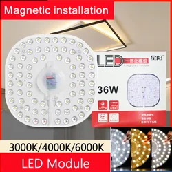 Plafonnier LED Circulaire Carré, 12W, 18W, 24W, 36W, AC 220V, 230V, 240V, Luminaire Décoratif de Plafond