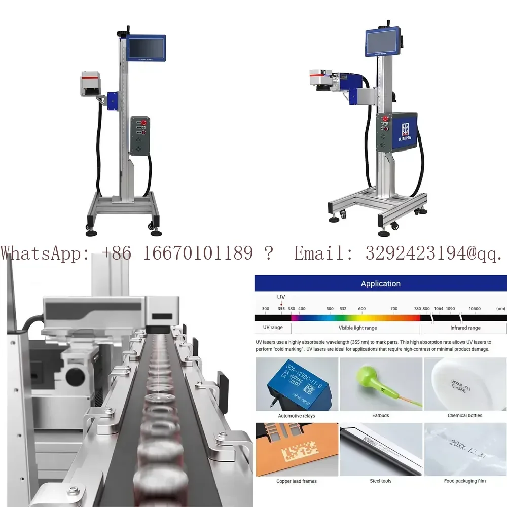 Bluetimes 5W UV Printer Machine Online Marking Metal Machine for Printing Food Package Pouch and Serial Number