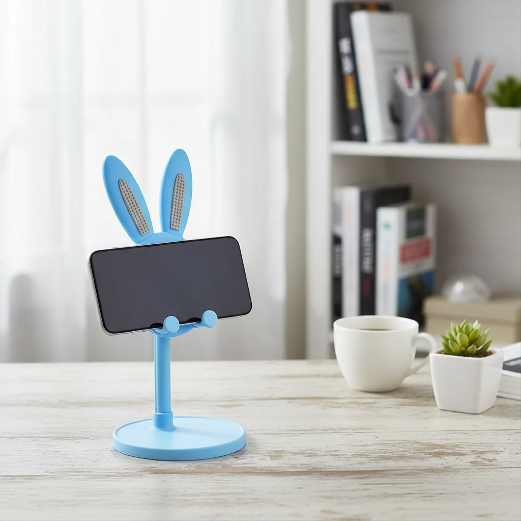 

Розовая мультяшная подставка для телефона и планшета в виде кролика, регулируемая телескопическая подставка для студентов и ленивых пользователей