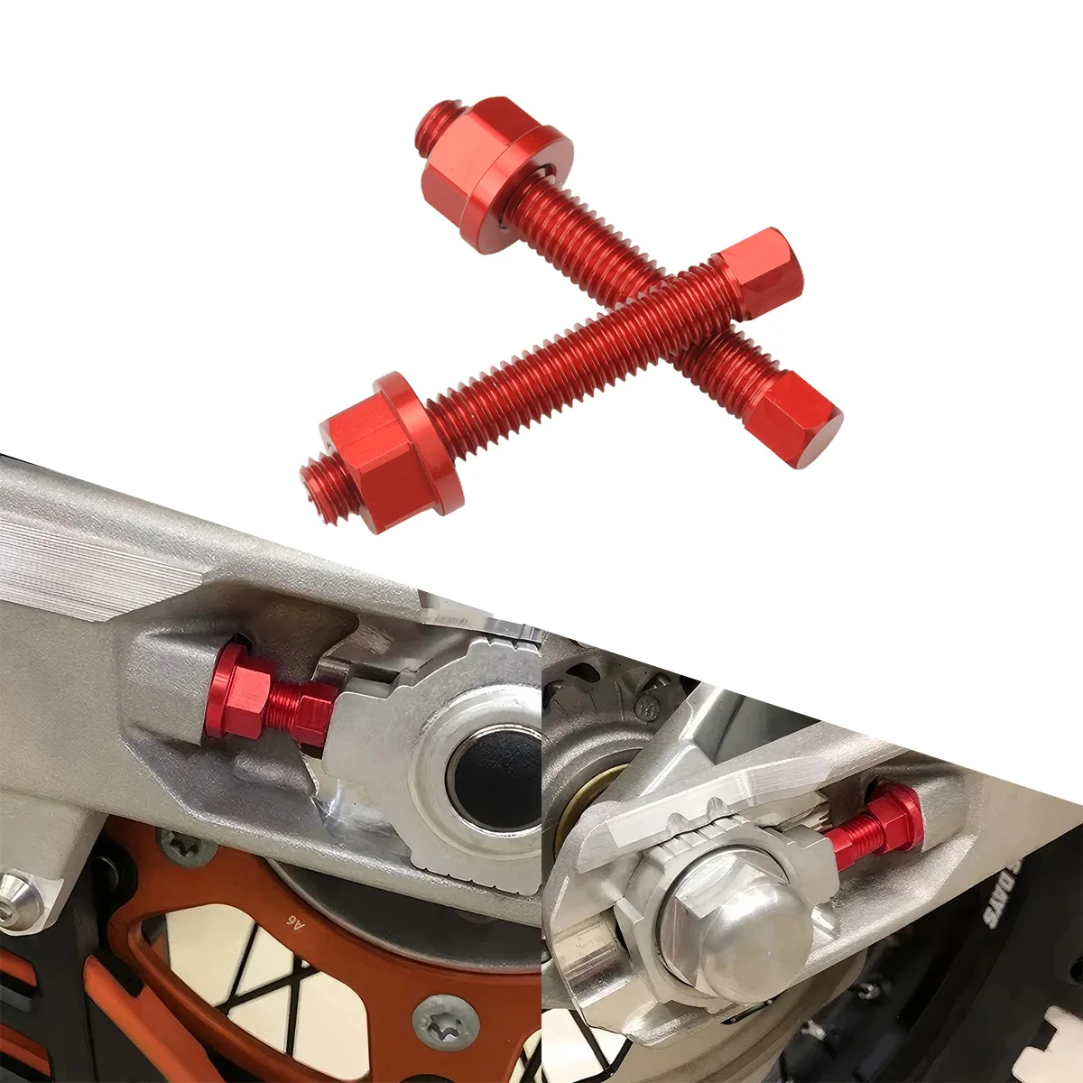 For HONDA For KAWASAKI For SUZUKI For YAMAHA (M8) motorcycle parts Motorcycle M8 Aluminum Chain Adjuster Bolt Set