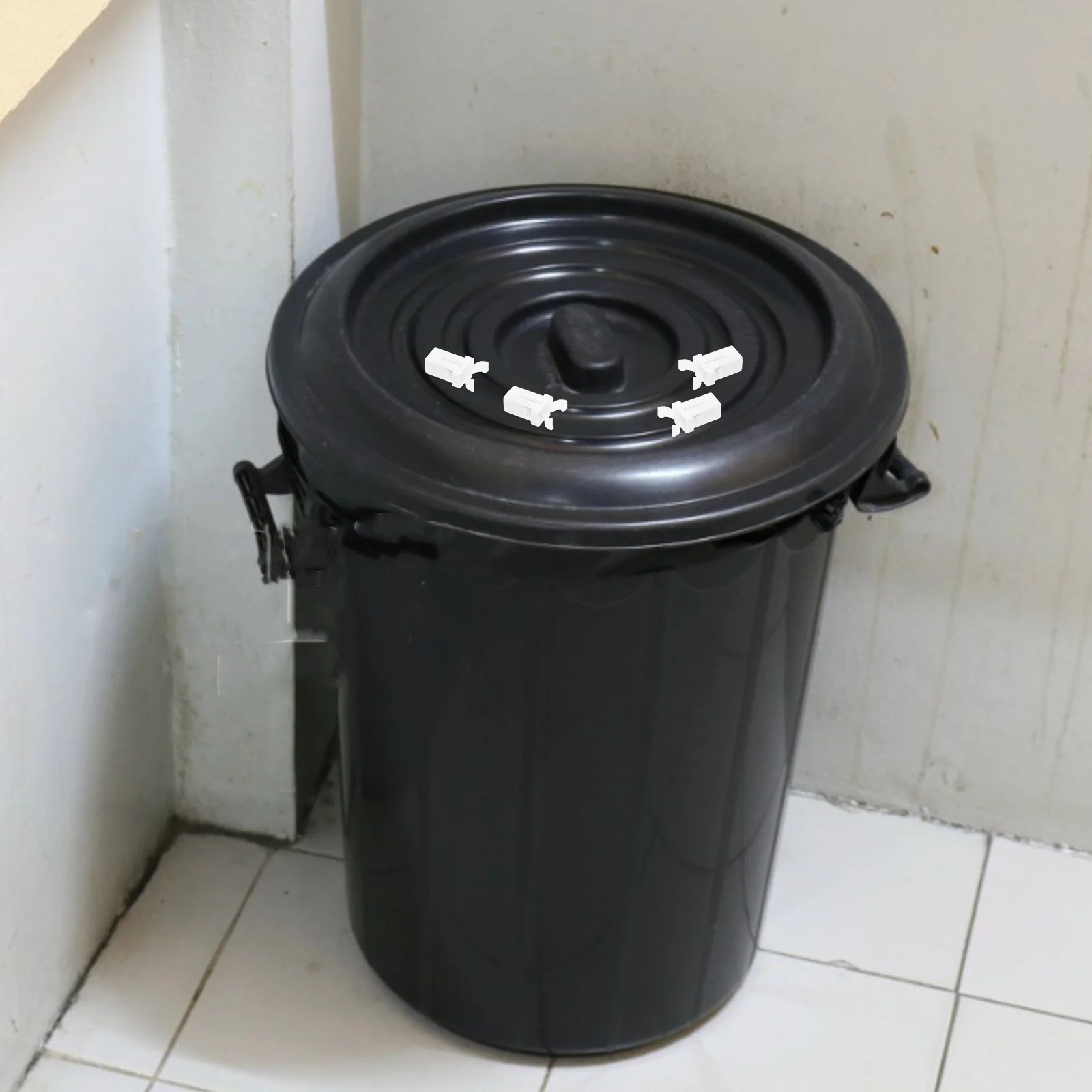 

20Pcs Self-Locking Waste Bin Buckle White Trash Can Lid Lock Replacement Press Switch Garbage Bin Repair Clip Trash Can Switch