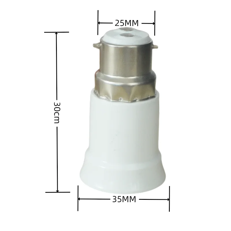 Converter Socket B22 to E27/E26 Light Lamp Bulb Base Bayonet Cap to Edison Screw PBT Material Fireproof Holder Adapter