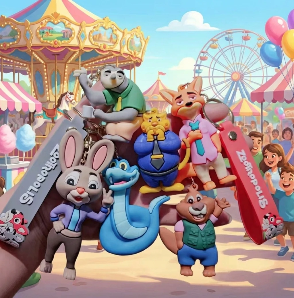 

Новый брелок «Зоотопия»: Джуди Хоппс и Ник Вайлд, фигурки из ПВХ, мультяшный брелок, приз для аркадных игр, оптовый подарок