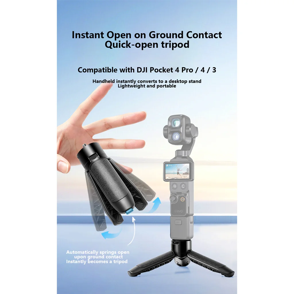 Für DJI Osmo Pocket 4 Pro / Pocket4 / Pocket3 Ein-Klick-Pop-up Schnellverschluss Mini-Plastikstativ für Insta360 Luna Ultra Kamera – Detail 1