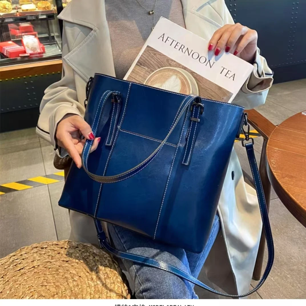 Zency Damenhandtasche aus echtem Leder, OL-Design, Damen-Designer-Umhängetasche aus Rindsleder, große Kapazität, Shopper-Tasche für kleine Laptops und iPads.