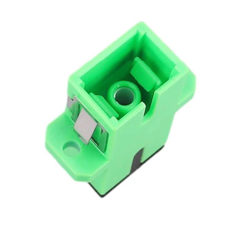 Fiber Optic SC Keystone Coupler Green SC/APC Optical Jack Plug SC-SC Simplex Singlemode APC For Network LAN Connector