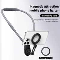Magnetic POV/Vlog Phone Neck Mount Holder for iPhone and Android Phones, Hand Free Chest Stand Video Recording