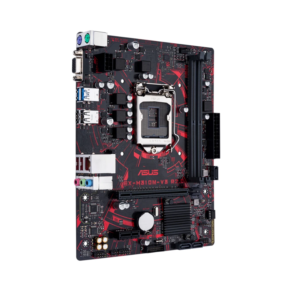 ASUS EX-H310M-V3 R2.0 Motherboard LGA1151 Support i9-9900K i7-9700K i5-9400F CPU Intel H310 Chipset 2xDDR4 PCI 3.0 DVI Micro ATX