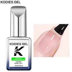 KODIES GEL Acid Free Rubber Base Coat UV Gel Nail Polish Strong Adhesive Primer Base Gel Varnish for Manicure Nail Salon Gellak