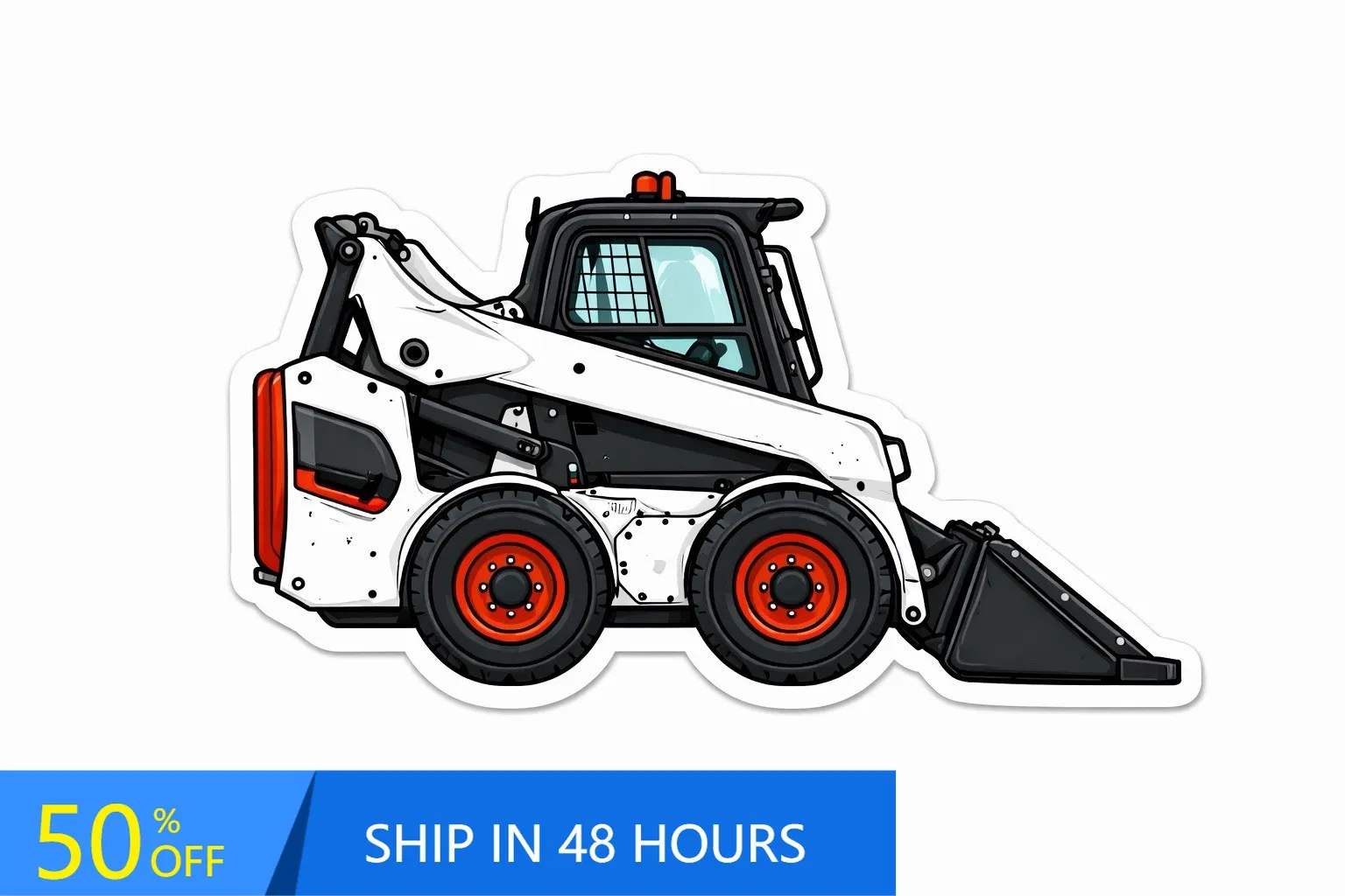 Dirt Boy Bulldozer Construction Funny Laptop Walls Camper Van Truck Sticker Cute Cool Vintage Unique