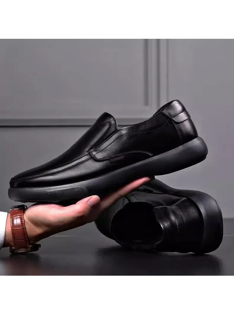 

Повседневная кожаная одежда Loers oes для мужчин, модный плоский каблук с круглым носком, дышащий, удобный, весенне-осенний сезон, коврик из искусственной кожи...