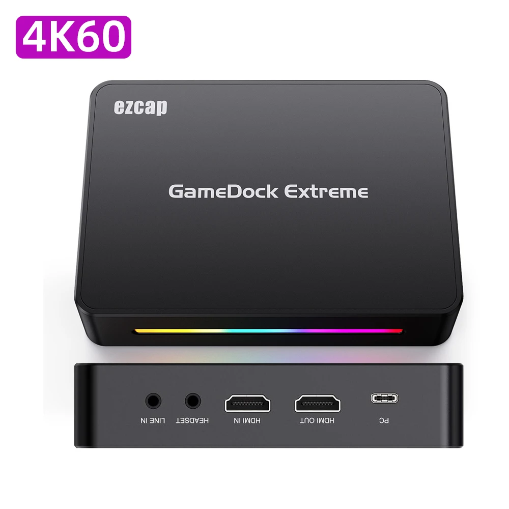 4K 60fps HDMI USB Video Capture Card HDR VRR RGB Gaming Live Streaming