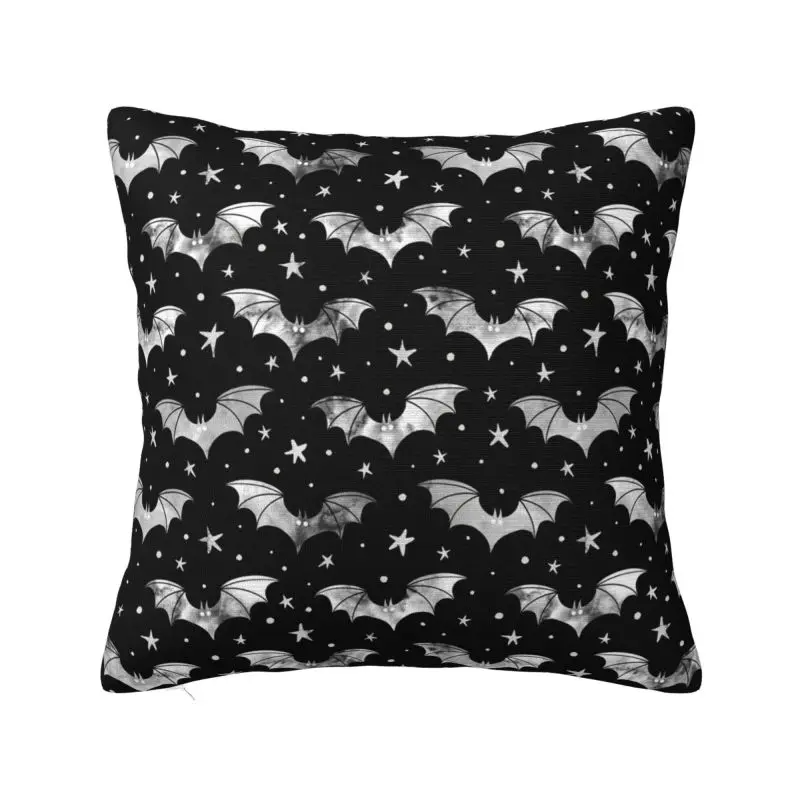 

Custom Halloween Goth Bat Throw Pillow Case Living Room Decoration 3D Print Sofa Chair Cushion Cover Polyester Cozy Pillowslip