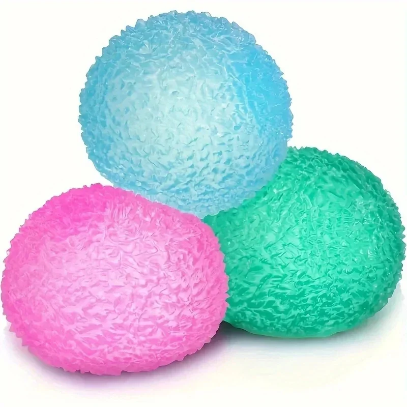 7E-Fun Multicolor Ice Ball Squeeze Toy, Soft Pop & Pinch Sensory Fidget for Stress Relief, Cute Halloween Christmas Gift