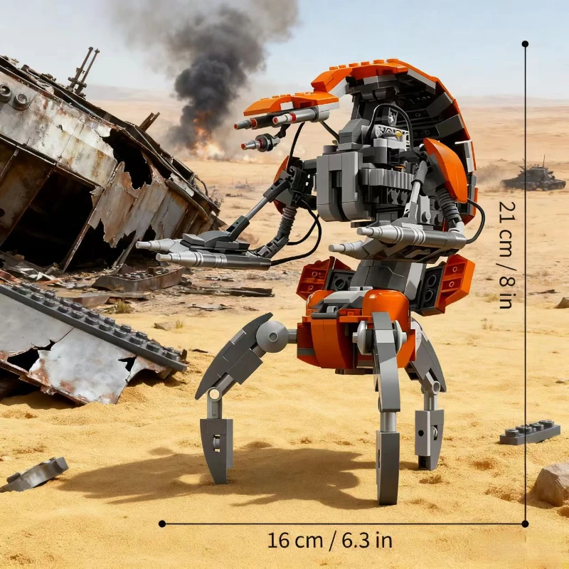 MOC 75381 المدمرة روبوت Droidekai نموذج اللبنات الطوب ستار معركة فيلم 583 قطعة لعبة الاطفال هدايا عيد الميلاد