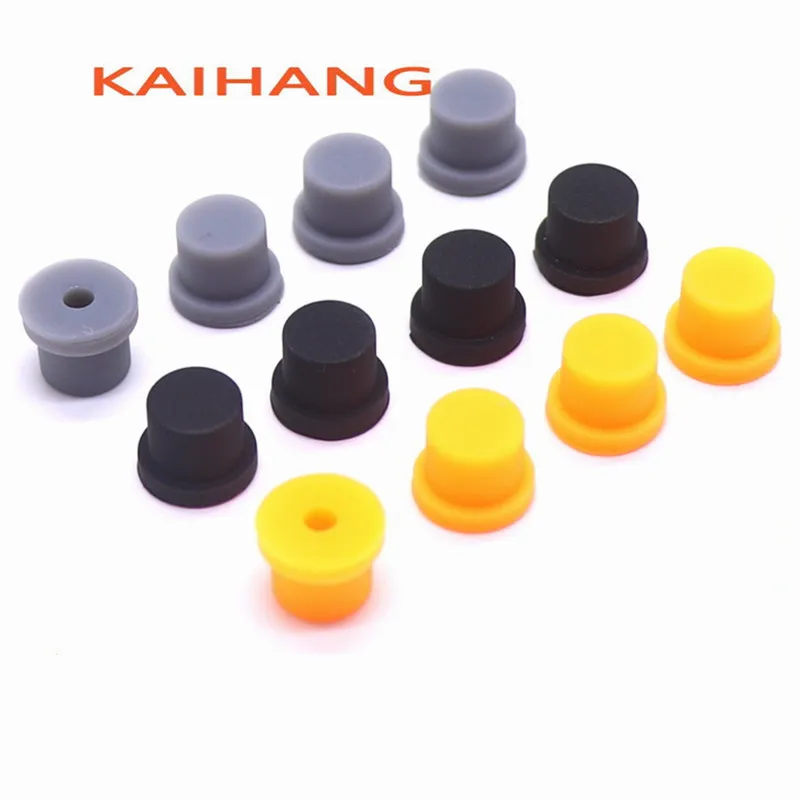 10 SZTUK 8x8mm Silikonowa nasadka przełącznika Tact Nasadka przełącznika serii 6x6 Nasadka przełącznika Miękkie gumowe pokrętło Okrągły otwór Wewnętrzny otwór Otwór 2,5MM