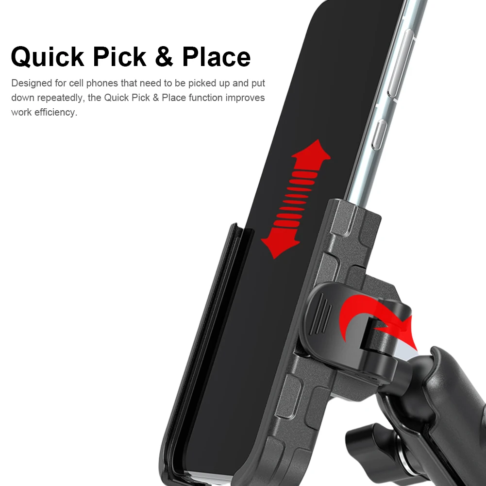 

Aluminum Alloy Motorcycle Phone Holder Anti-Shake Motorcycle Phone Mount Motorcycle Cellphone Holder for Motorcycle