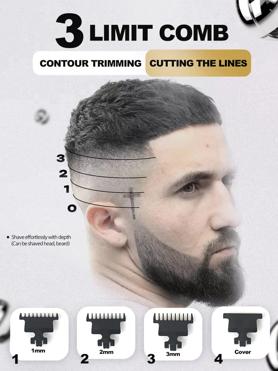BRDCLIP FA1981 7500 U/min Professioneller X-Haarschneider, 0 Entfernung, DLC-Klinge, Friseur, 1500 mAh, Finish-Maschine, Salon, elektrischer Haarschneider – Detail 2