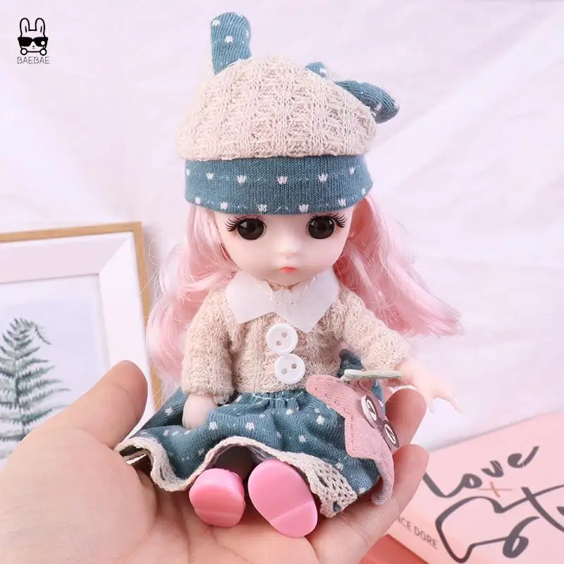 16/17cm Doll With Clothes Dress 13 Joints Daily Casual Accessories Toys For Girls Gifts