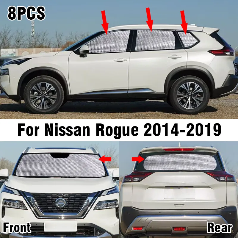 

8X солнцезащитный козырек на лобовое стекло для Nissan Rogue 2014-2019