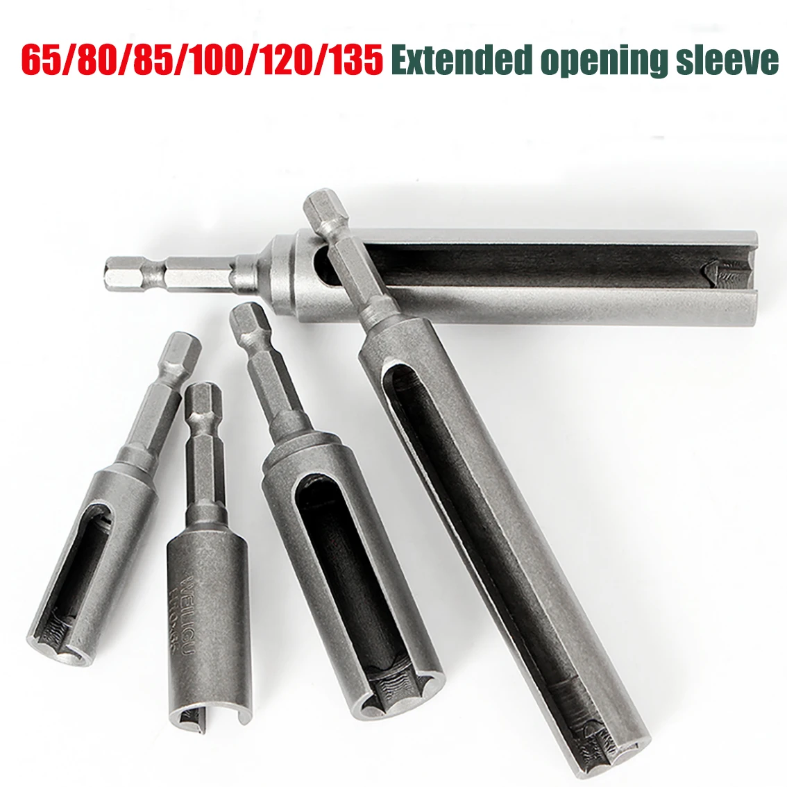 8-19MM Nut Driver 1/4inch Quick-Change Hex Shank Slotted Drill Bit Socket Wrench Tool 65-135mm Length Nut Driver Socket Tool